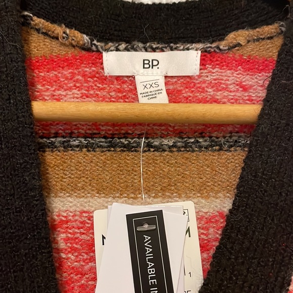 BP black marl striped crop cardi recycled - Picture 4 of 7